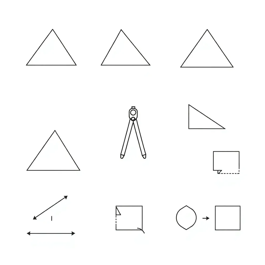 Geometric shapes and angles illustration