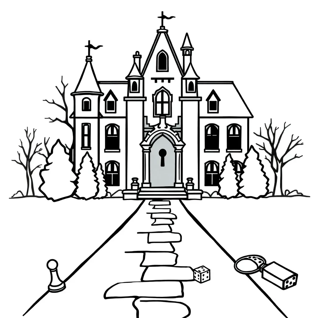 Mystery book illustration