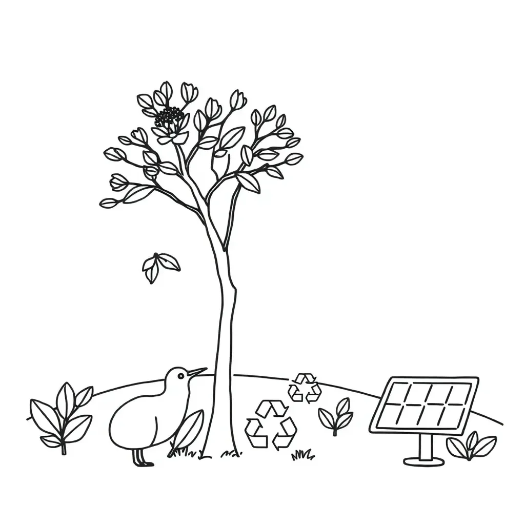 Sustainability writing illustration
