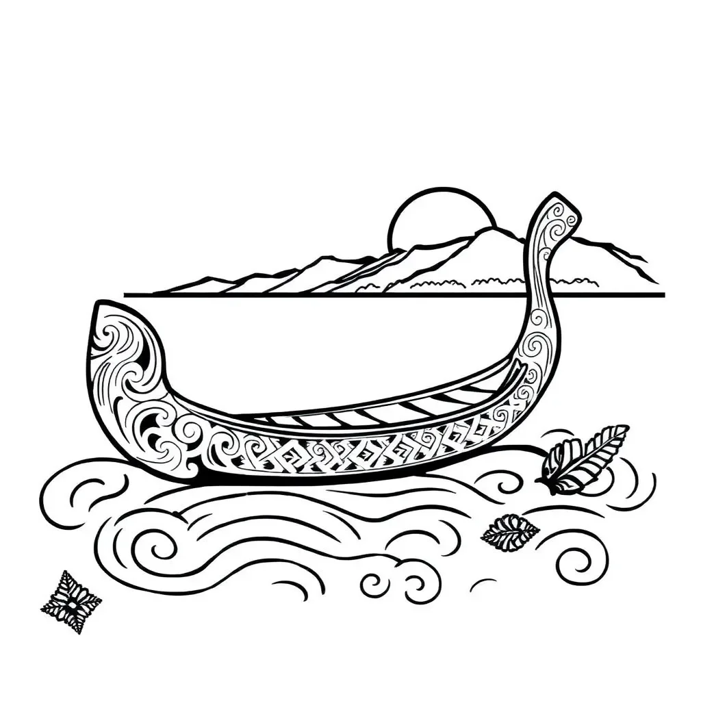 Waiheke Island and Māori cultural illustration