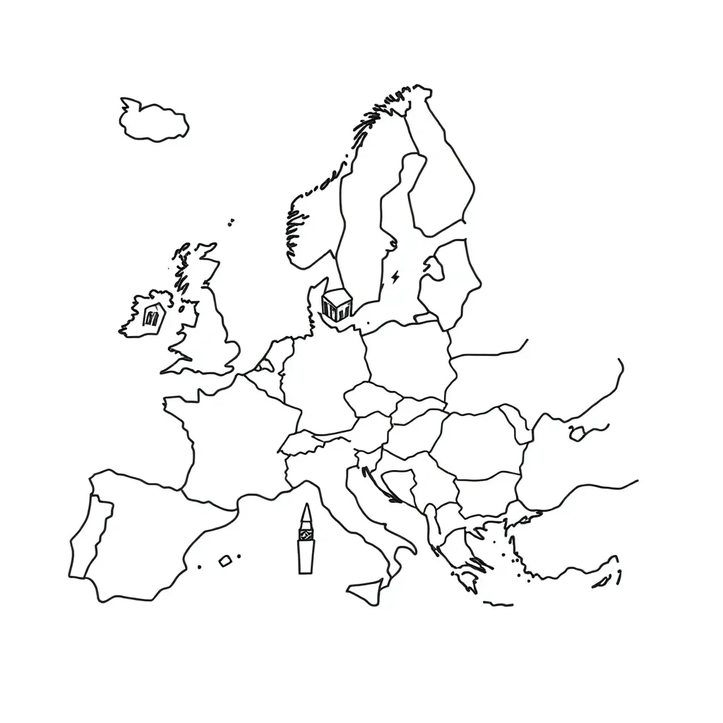 Map of Western Europe