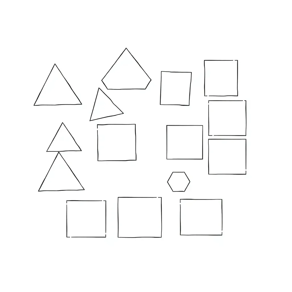 Holiday coordinate plane with polygons
