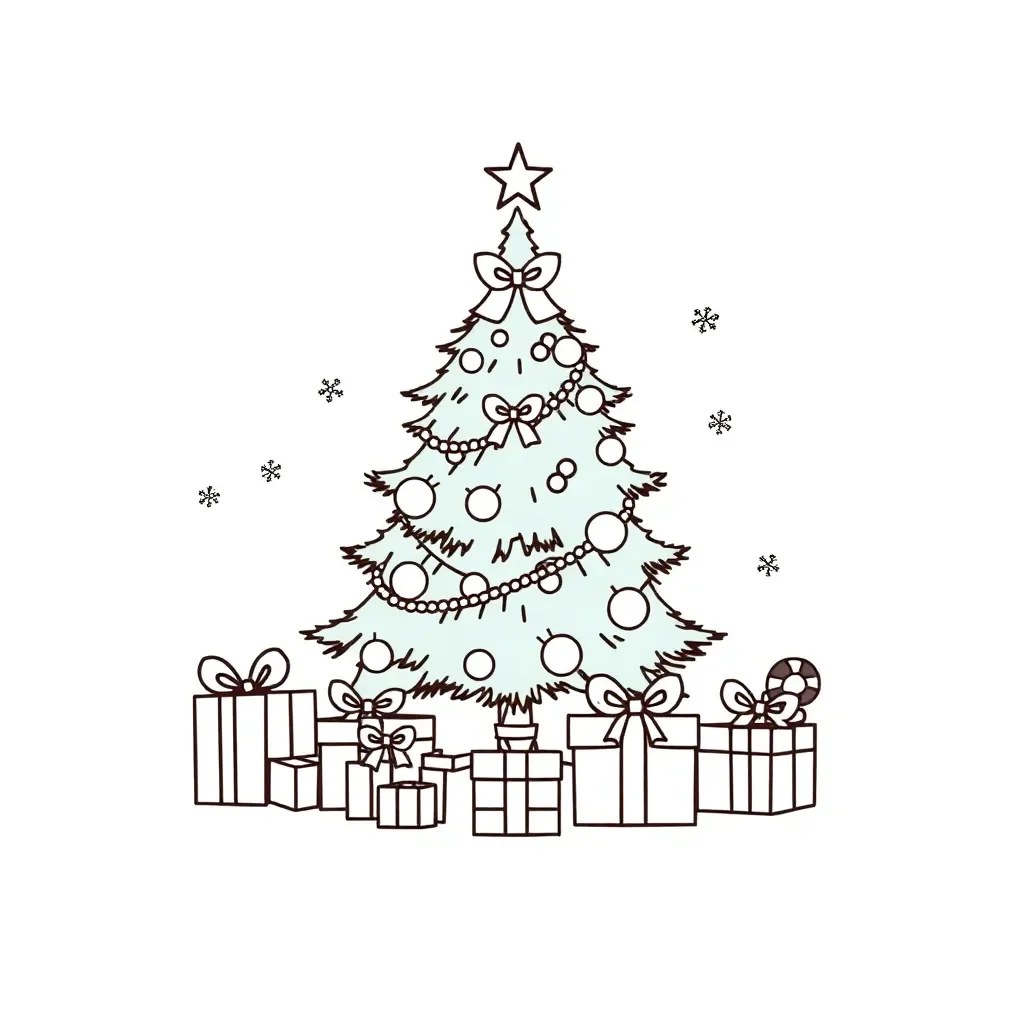 Holiday pixel art grid