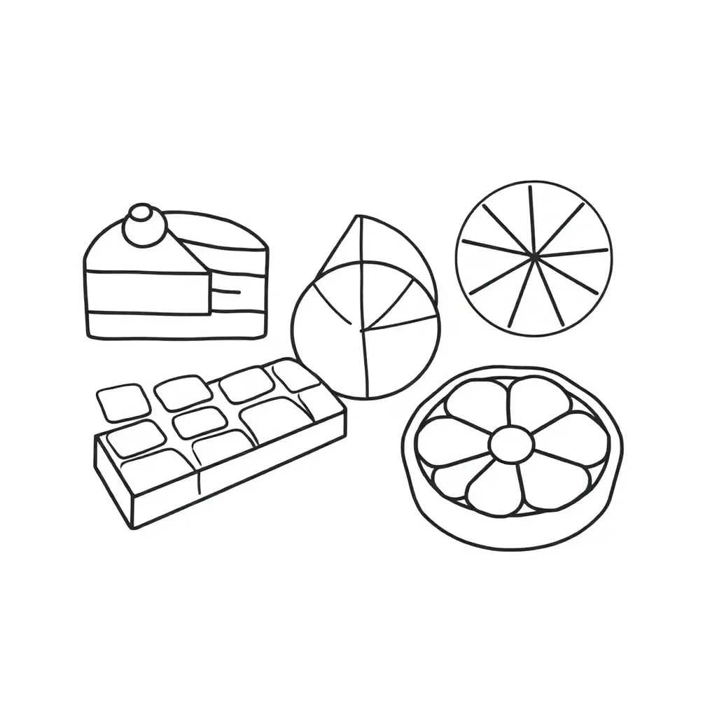 Fractions and percentages illustration