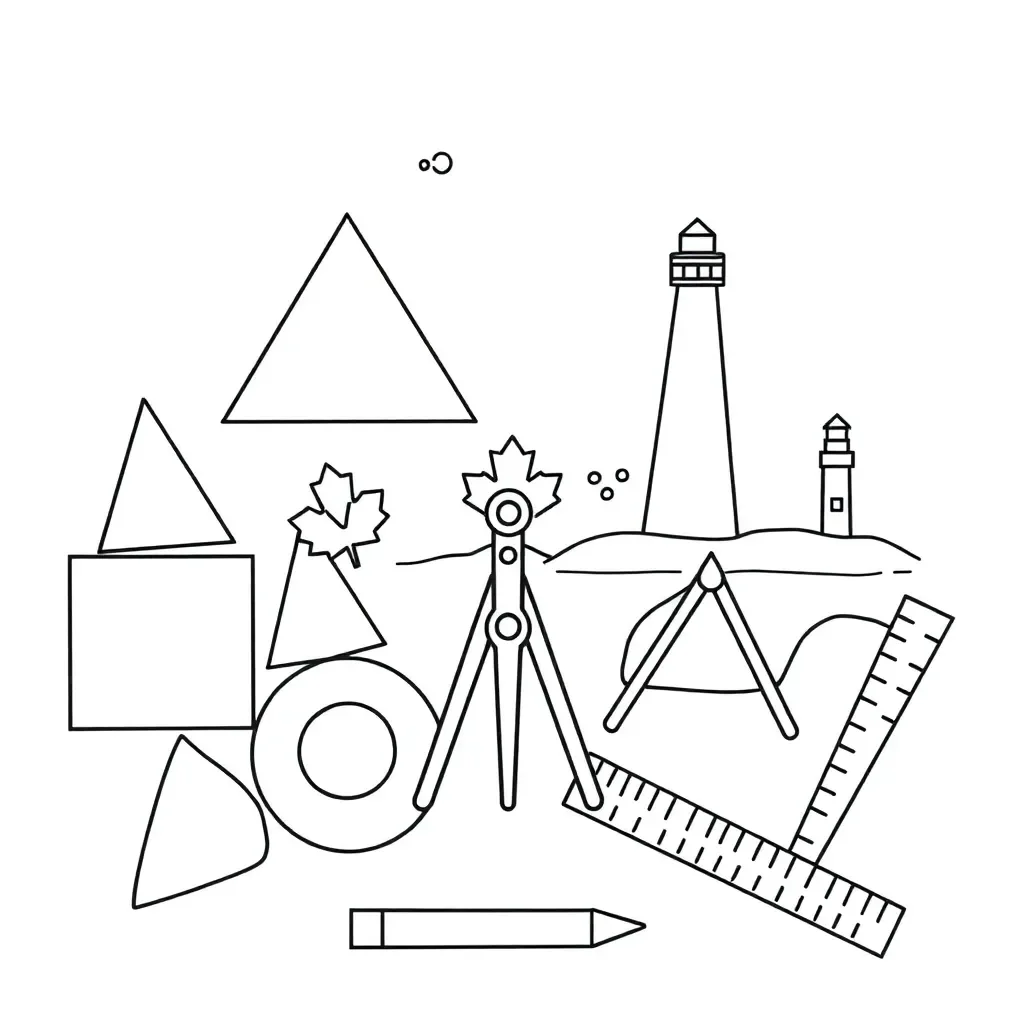 Various angles and geometric shapes