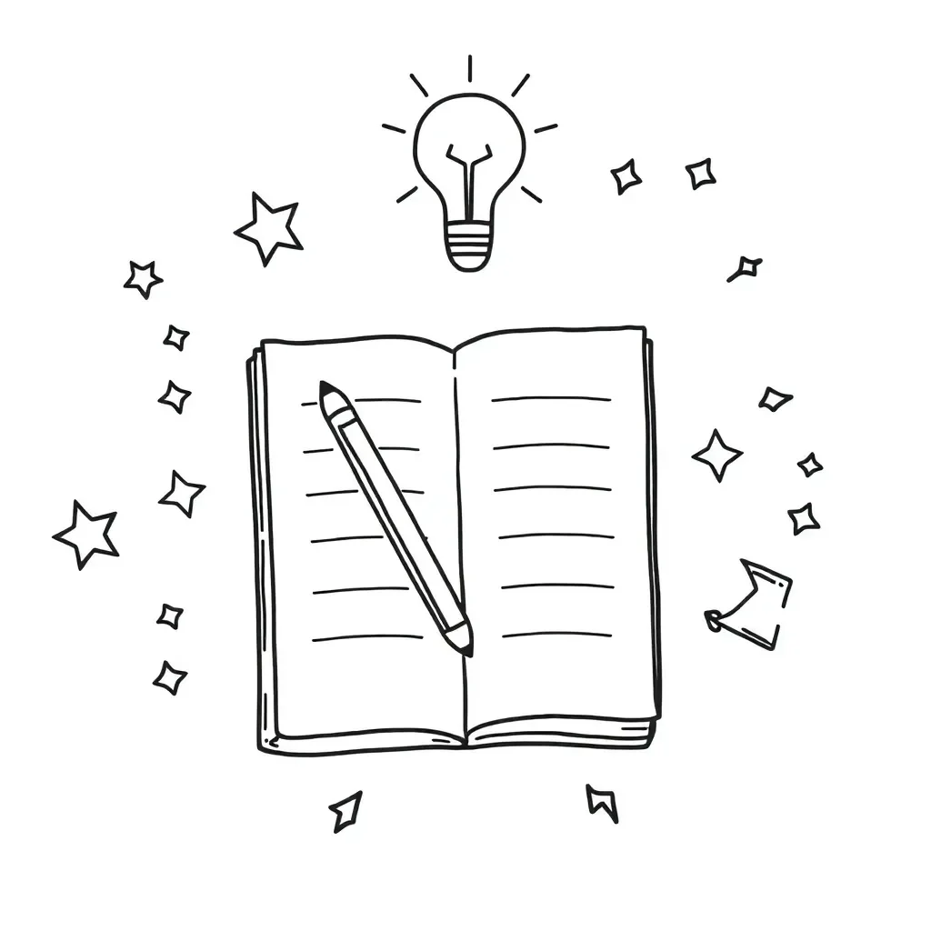 Student taking notes with pencil and notebook