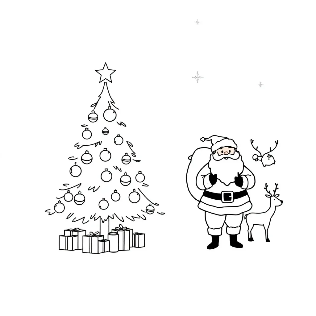Christmas tree with presents