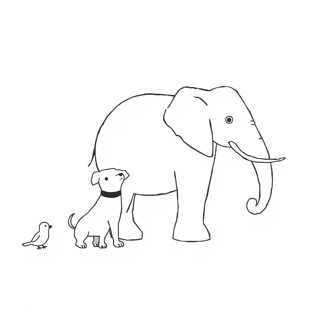 Scale drawing illustration