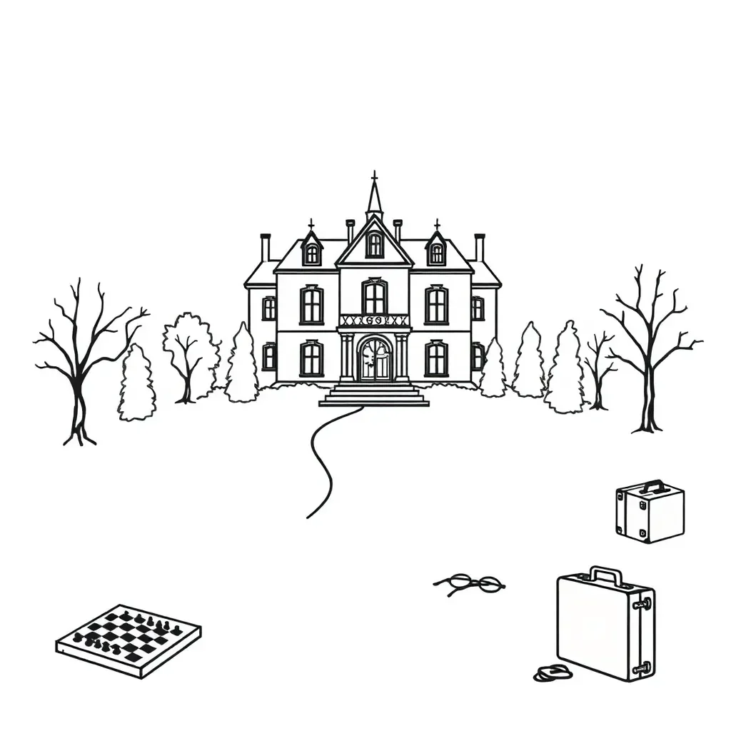 Mystery book illustration