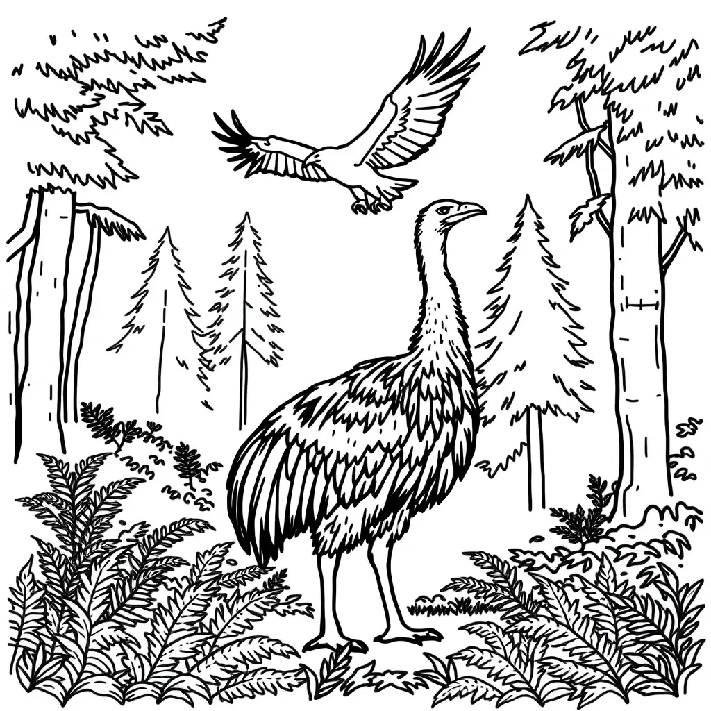 Extinct animals illustration