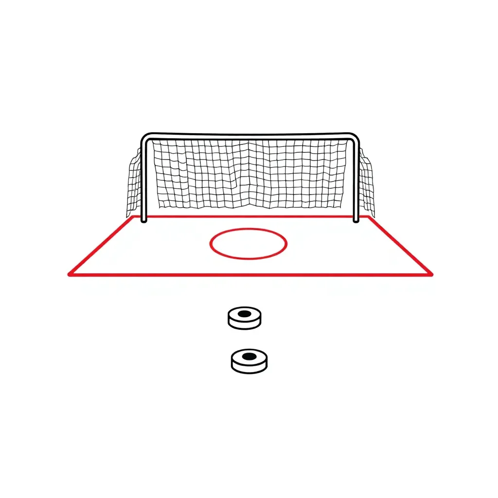 Hockey players in 1v1 situation