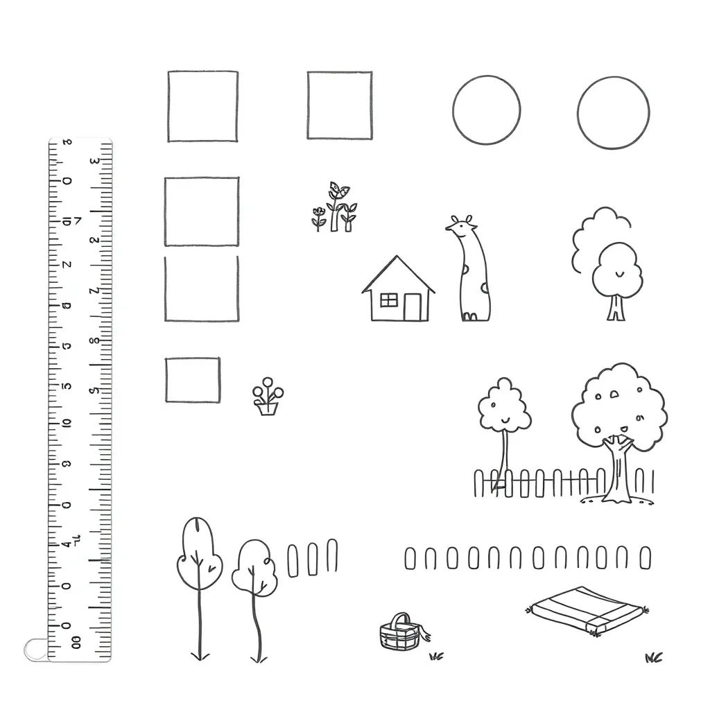 Ruler and measuring tape illustration