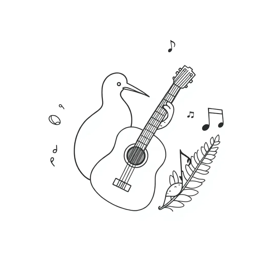 Musical notes and melody illustration