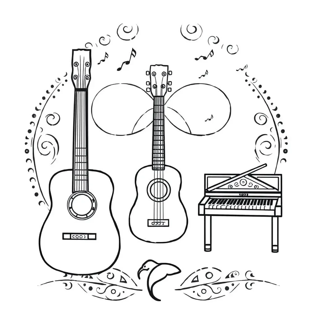 Musical notes in harmony