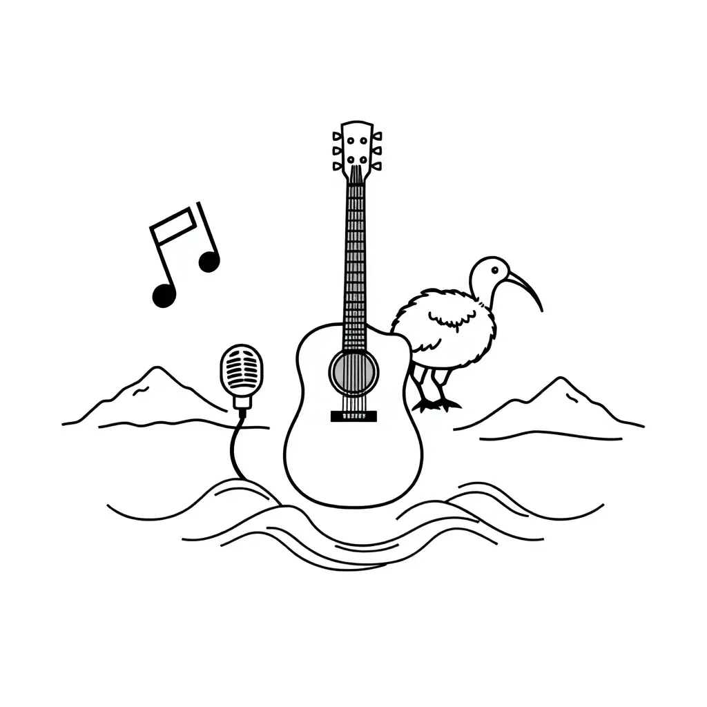 Musical notes and songwriting elements