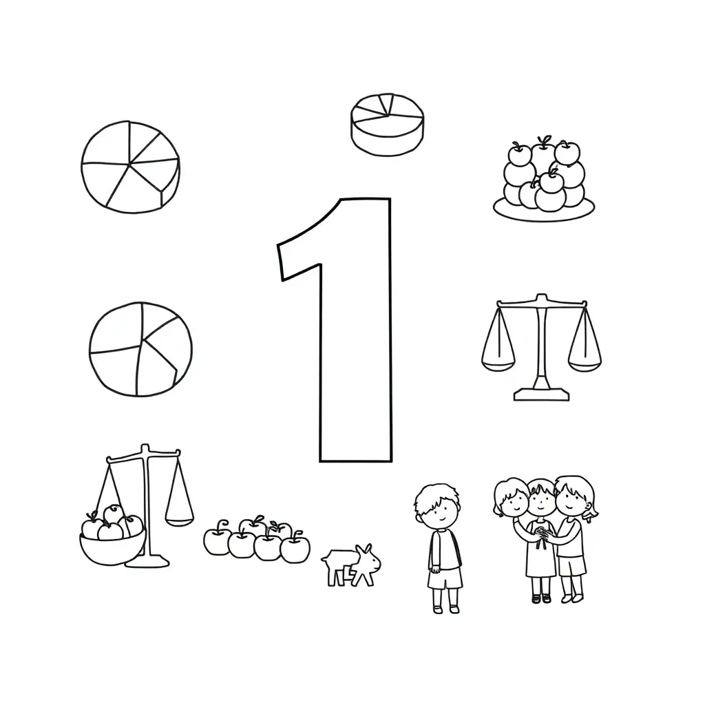 Decimal division models illustration