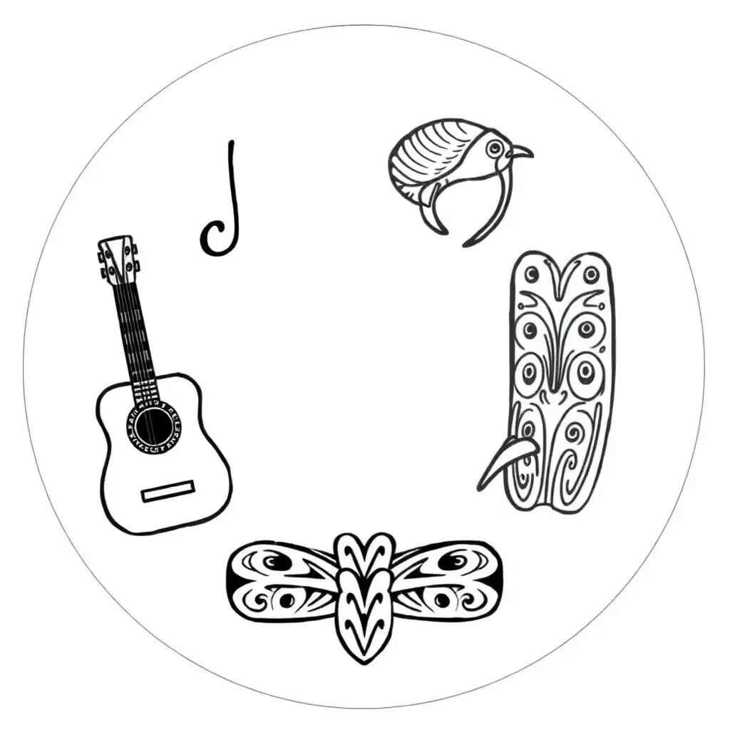 Musical notes and songwriting illustration