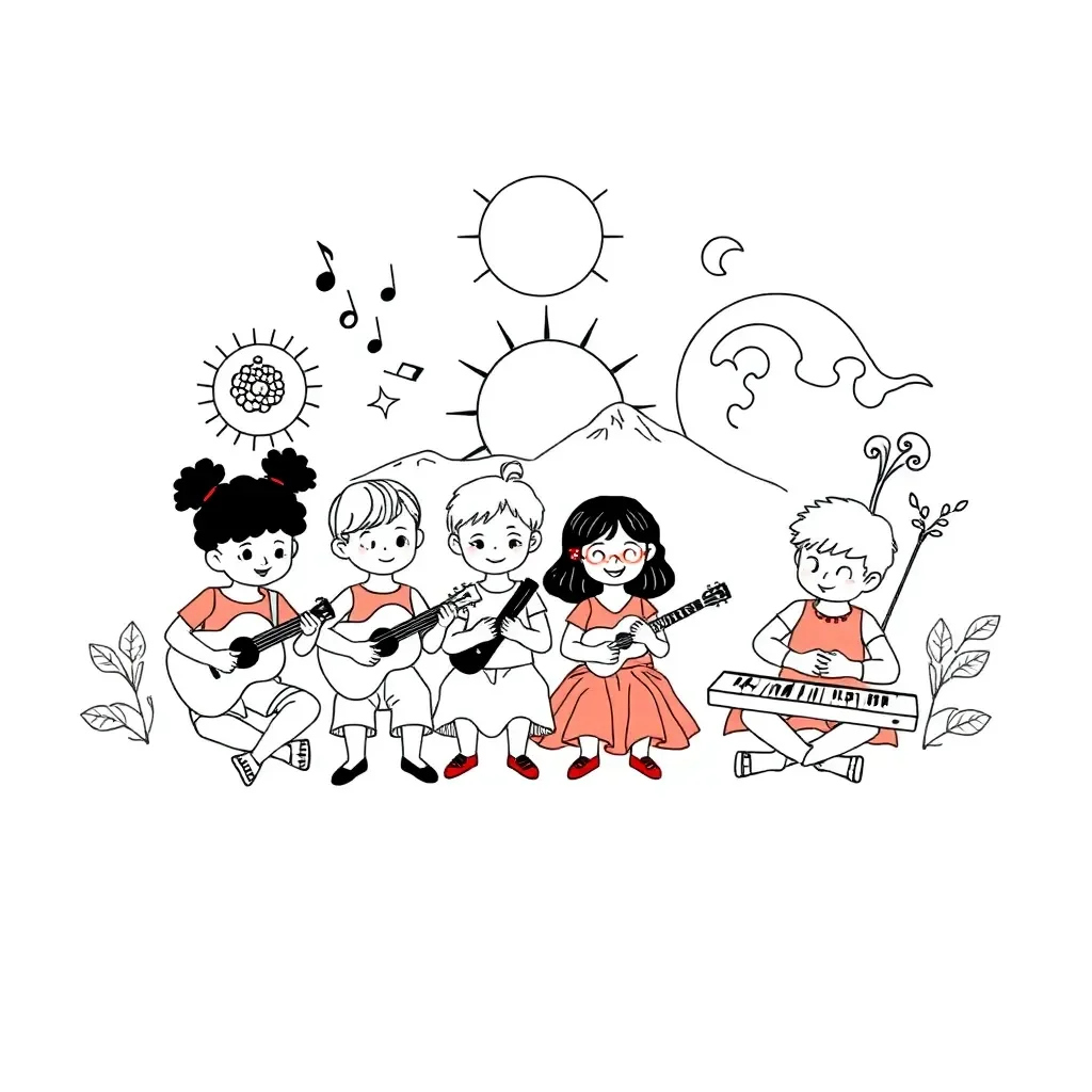 Musical collaboration illustration