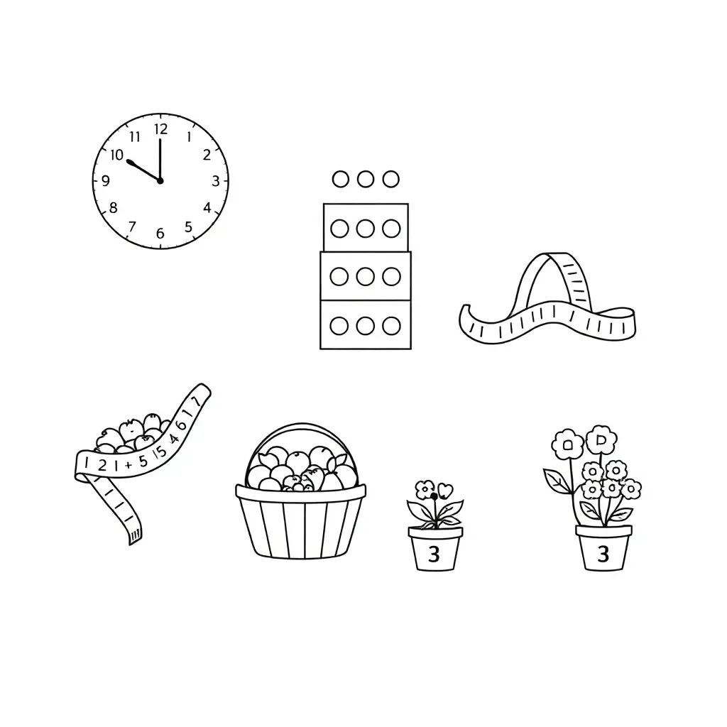 Numbers and calculations illustration