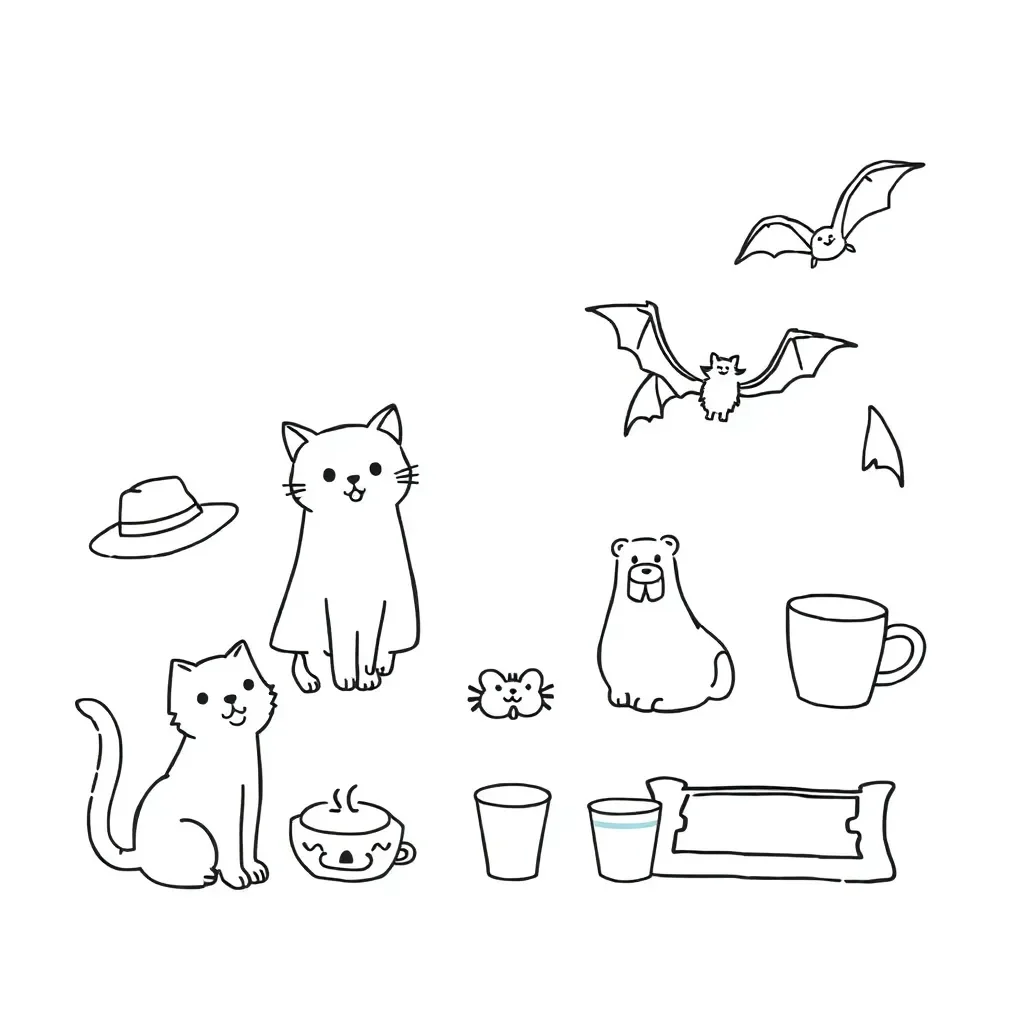 CVC words with sound boxes illustration