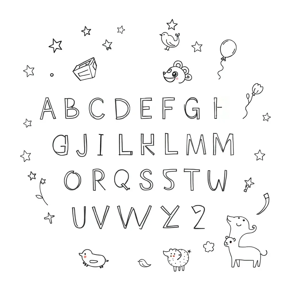 Colorful alphabet letters