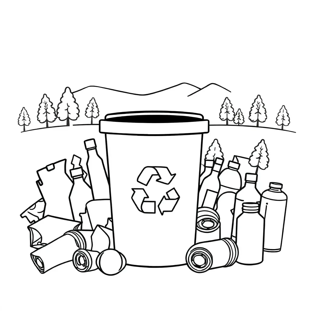 Recycling bins and environmental protection