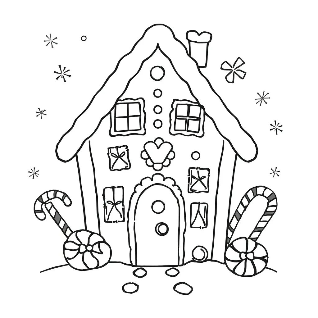 Gingerbread house with shapes