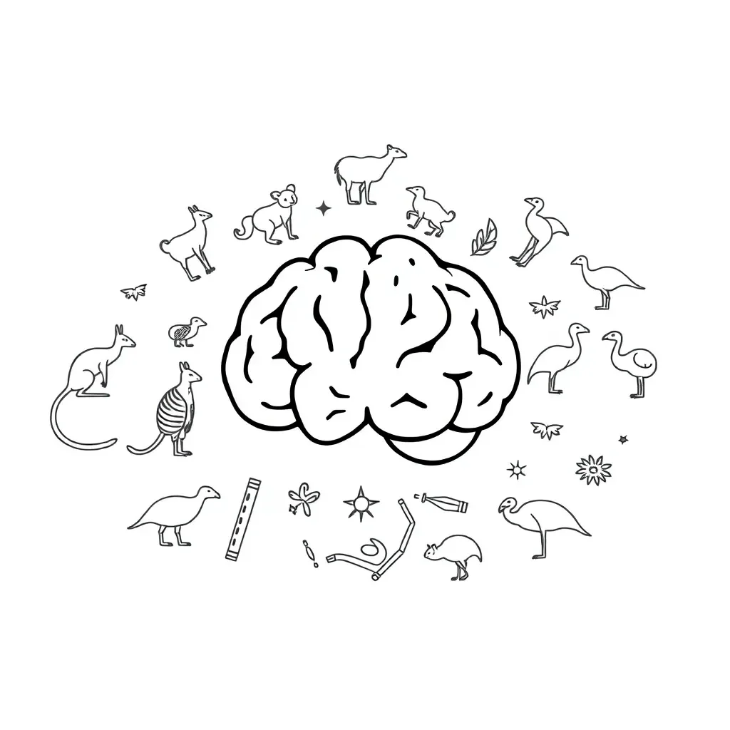 Brain diagram showing cerebrum, hippocampus, and cerebellum