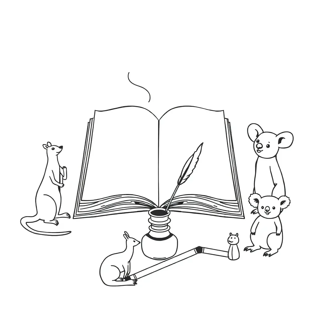English grammar and spelling illustration