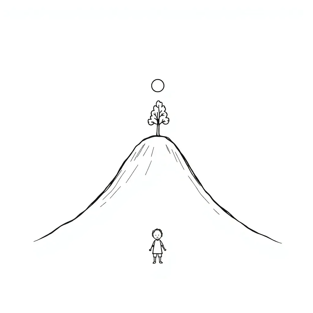 Object at height showing gravitational potential energy