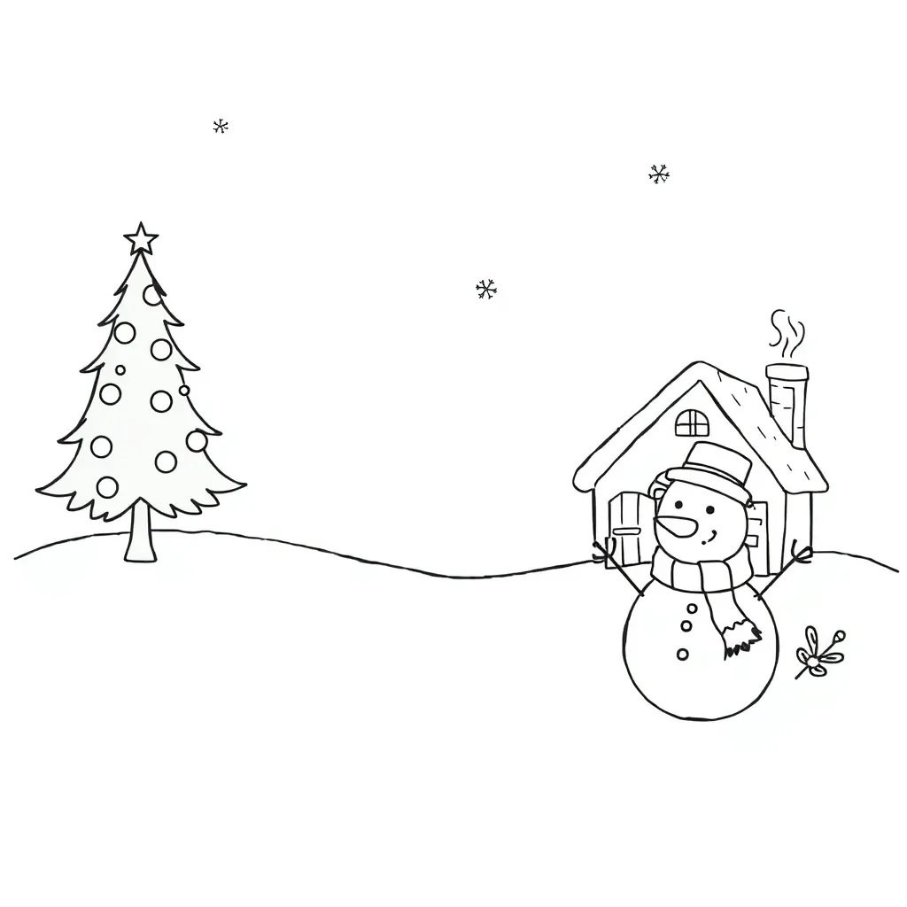 Christmas story illustration