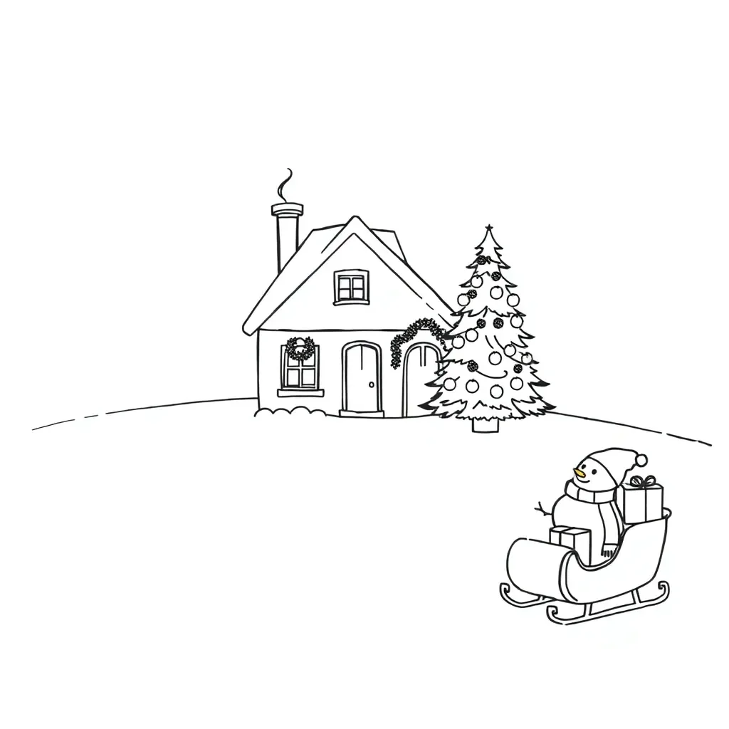 Christmas story illustration