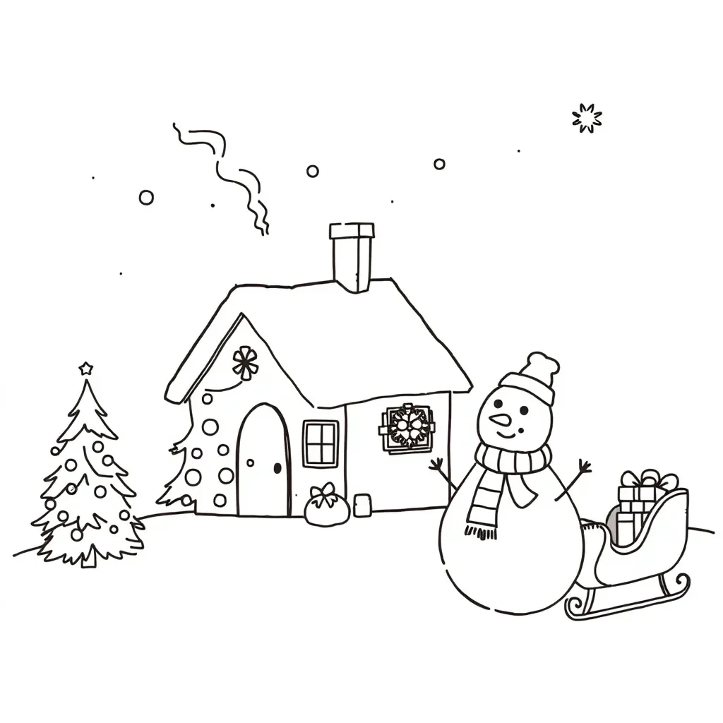 Christmas story illustration