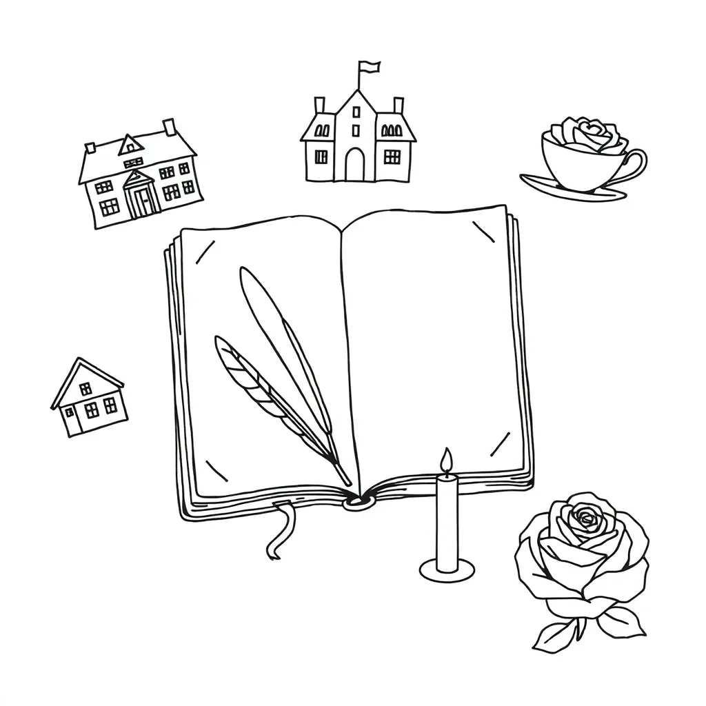 Anne Frank diary illustration