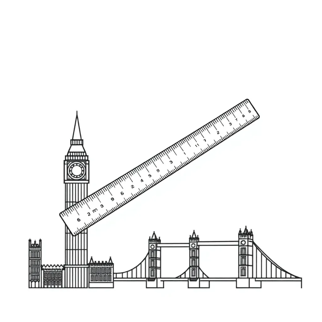 Ruler and measuring tools illustration