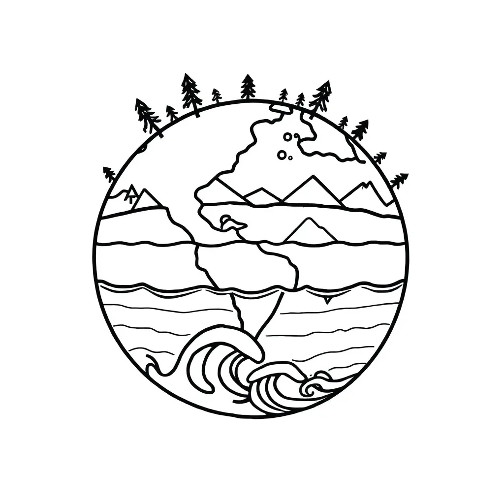 Earth's systems illustration