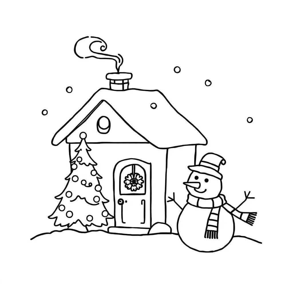 Christmas story book illustration