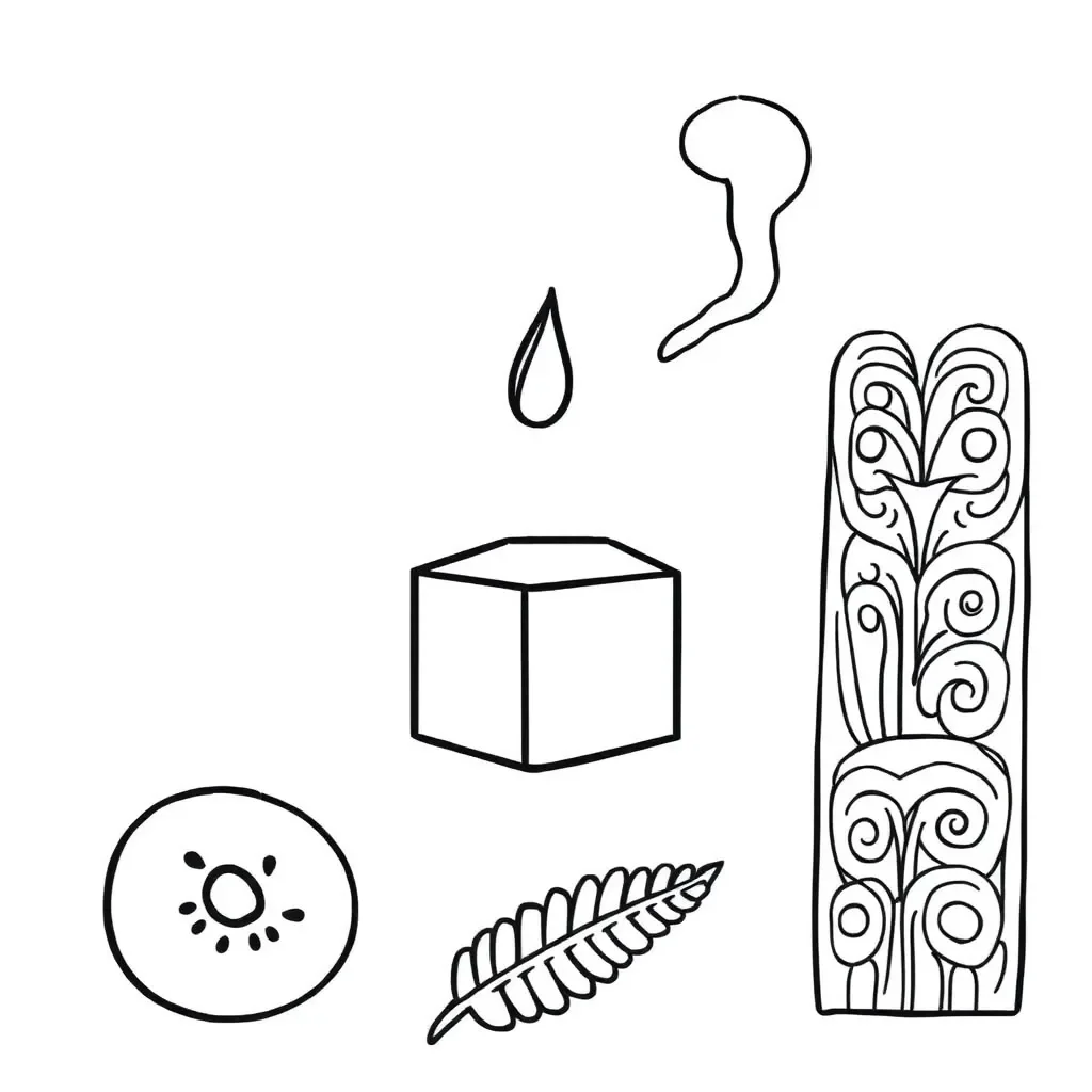 States of matter illustration showing solid ice, liquid water, and gas steam