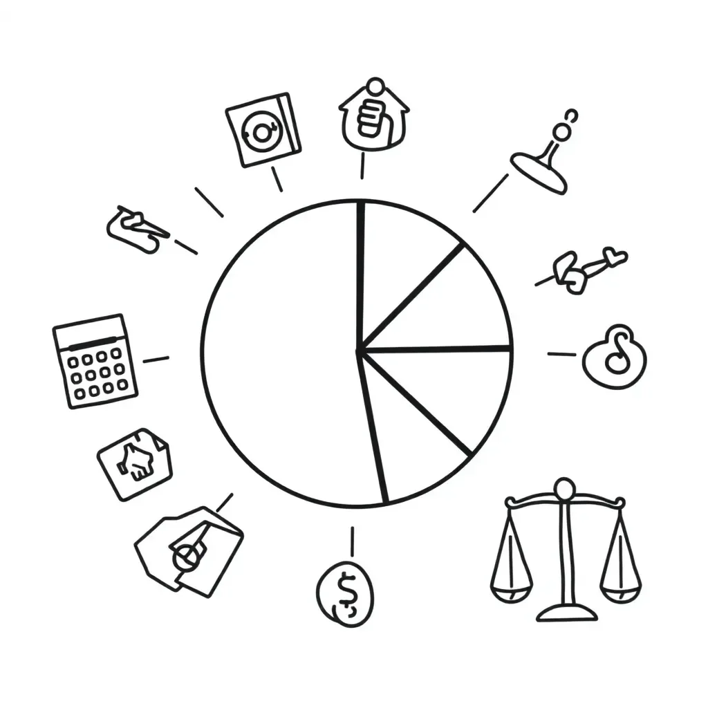 Percentage symbols and math icons