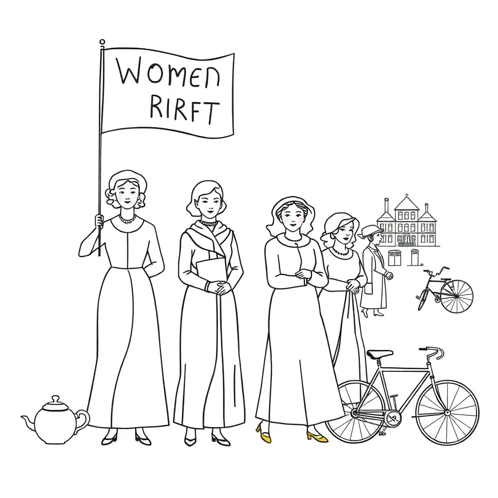 Victorian women illustration