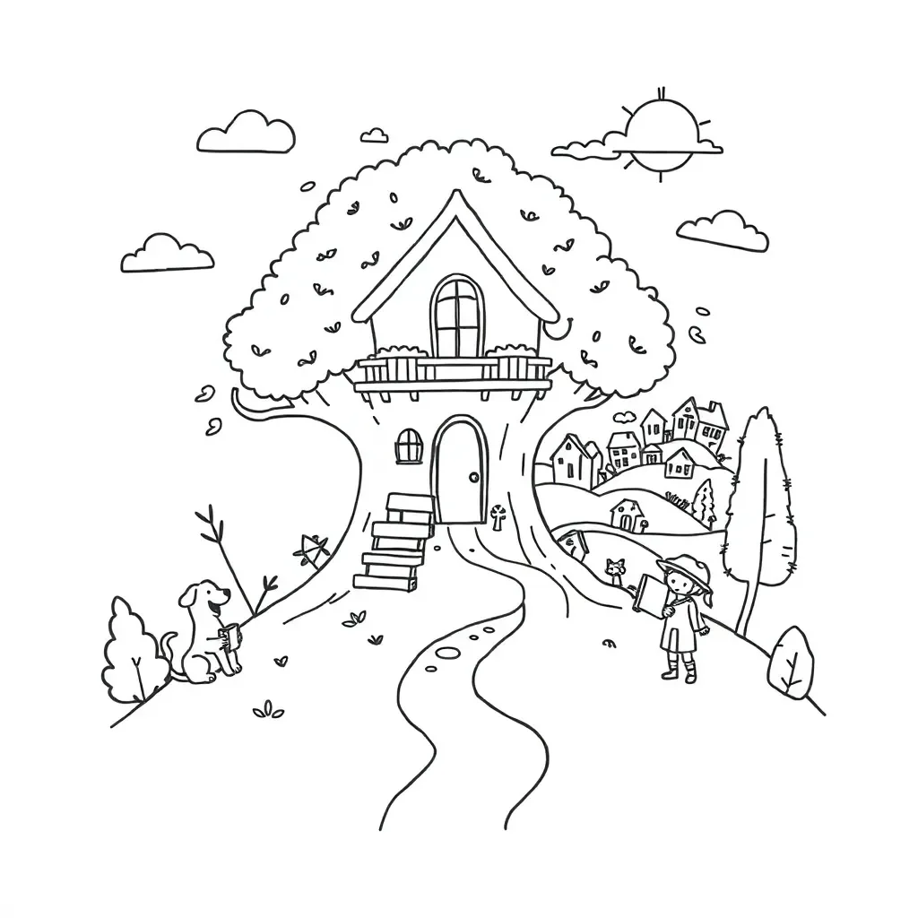 Story book with characters