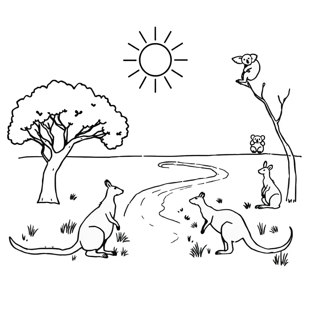 Safari animals illustration