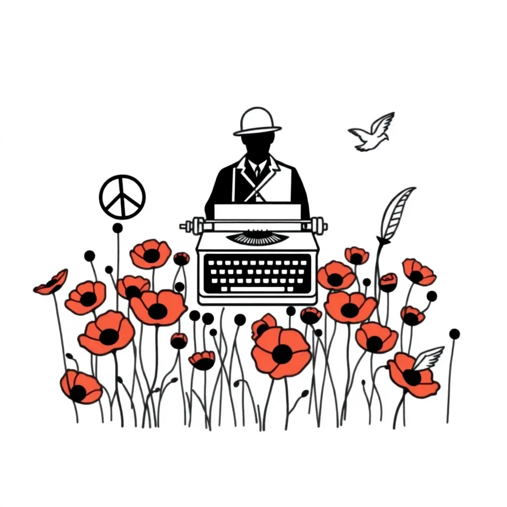 WWII poetry books and documents