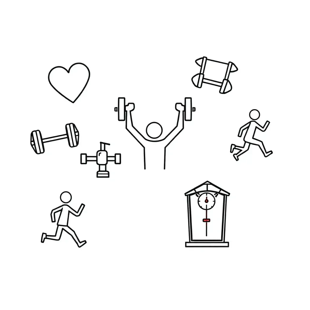 Fitness and exercise illustration
