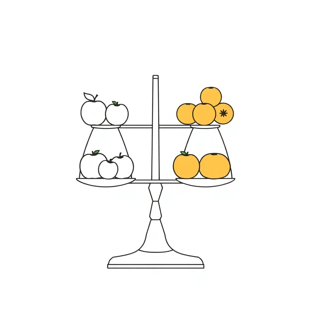 Calculator and shopping items illustration