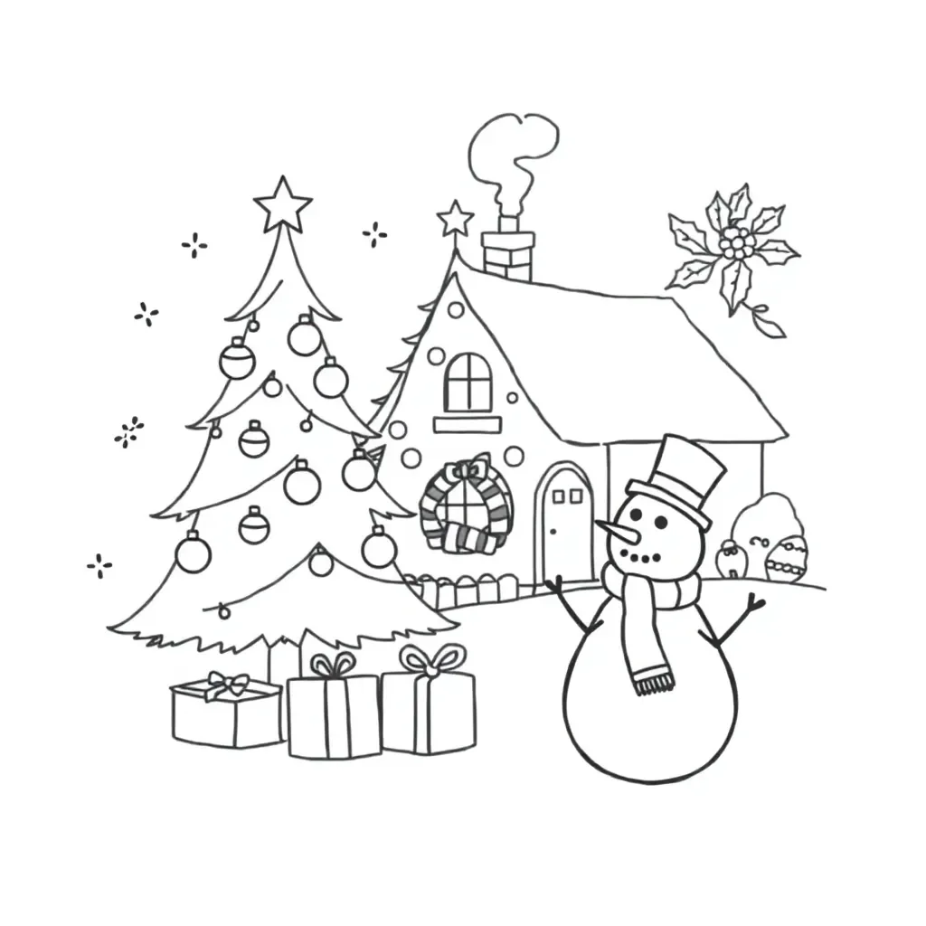 Christmas tree with presents