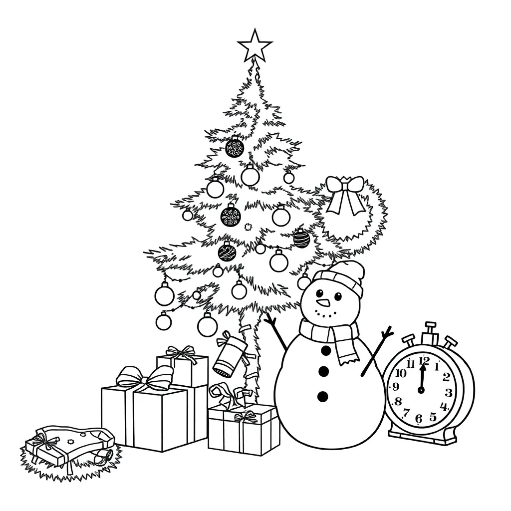 Christmas dystopian themed illustration