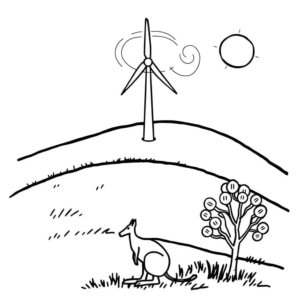 Wind turbine generating renewable energy