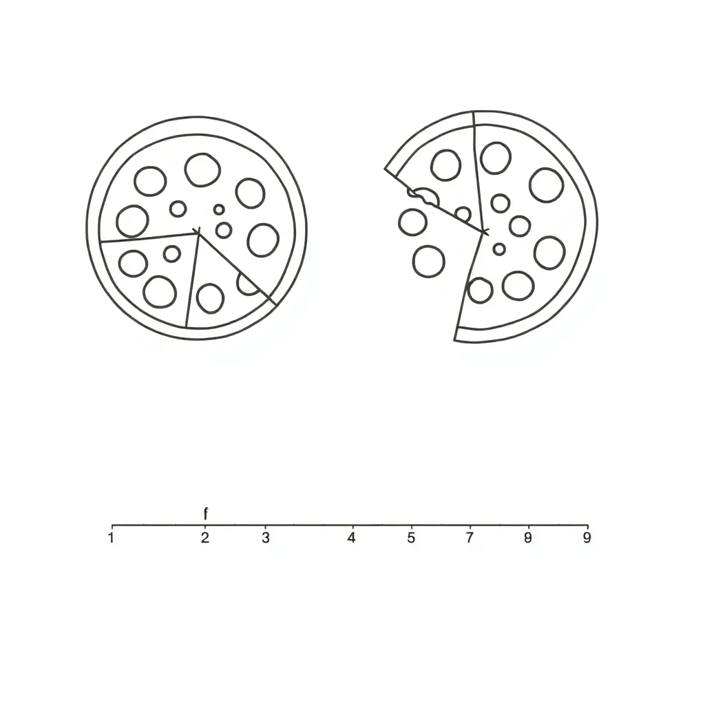 Fractions worksheet illustration