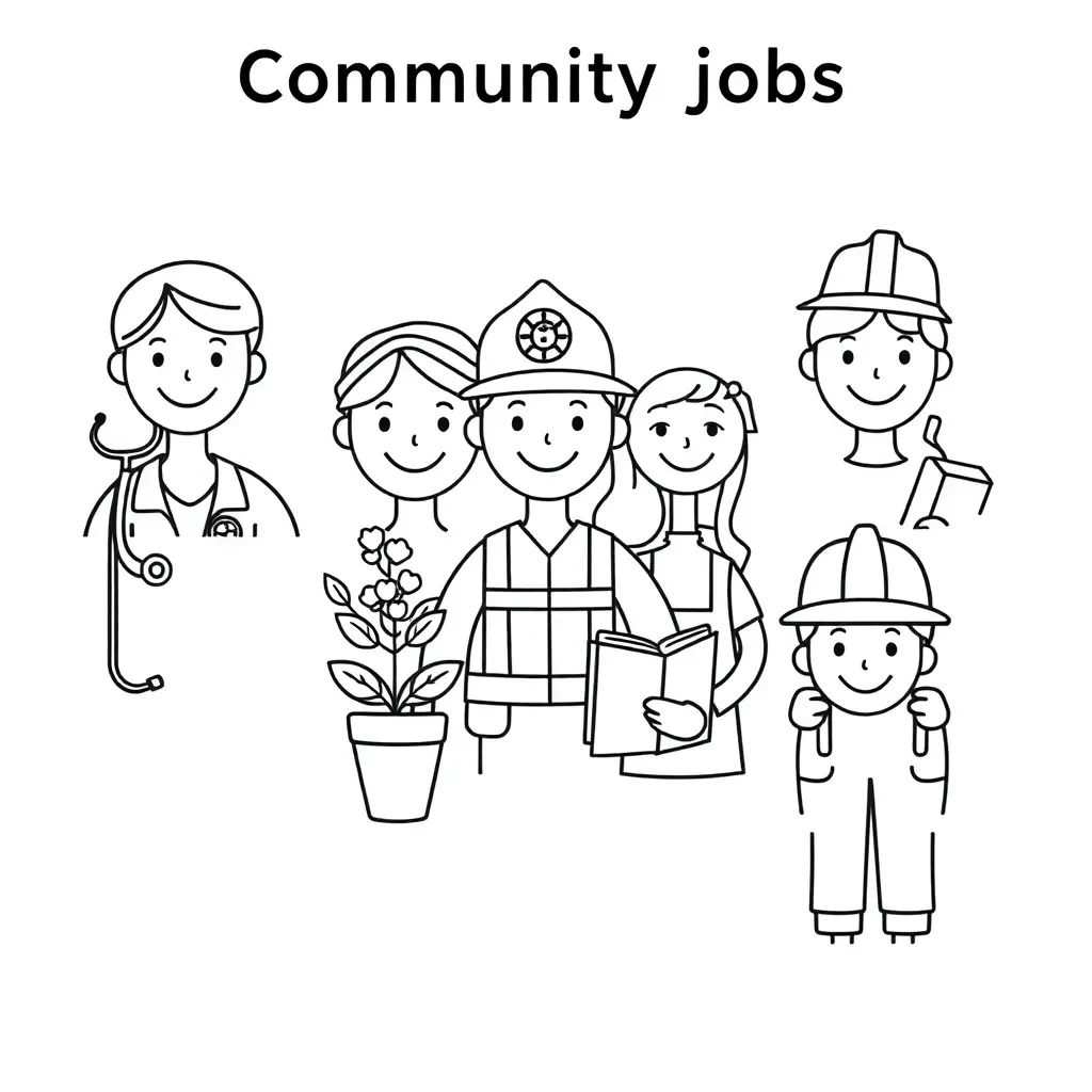 Community workers illustration